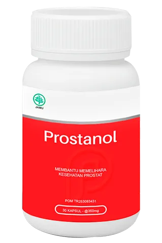 Kemasan botol kapsul Prostanol, 30 kapsul @350 mg